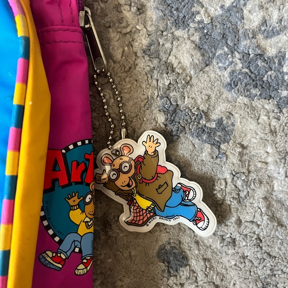 PBS kids 1997 Vintage Arthur Marc Brown Tv Show Toddler/preschool Age Backpack - Picture 5 of 5